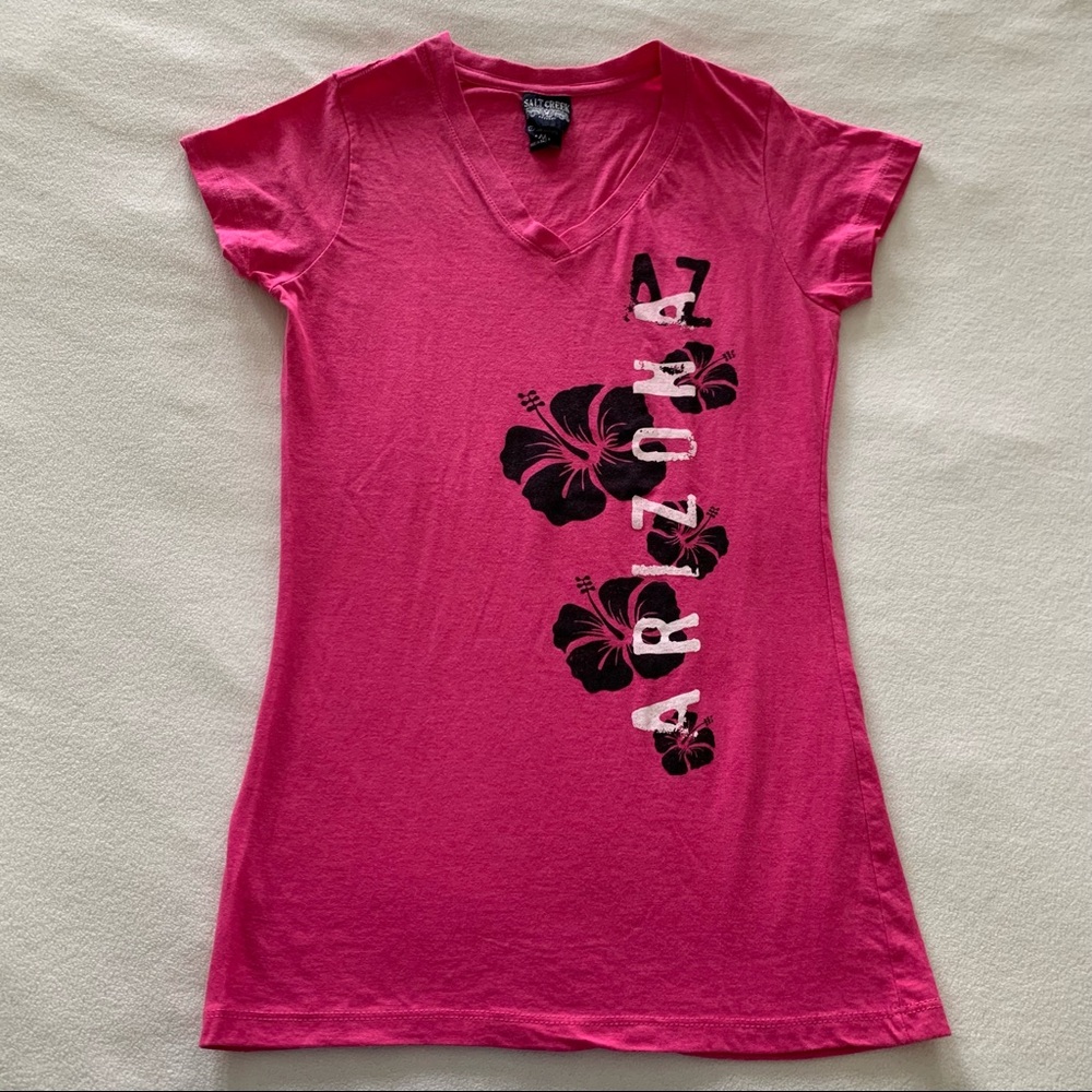 Salt Creek Pink Arizona AZ V-neck T-shirt tee M